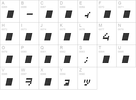 LCDK Italic uppercase A-Z preview