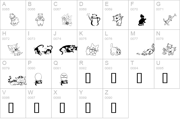 LCR Cat's Meow uppercase A-Z preview