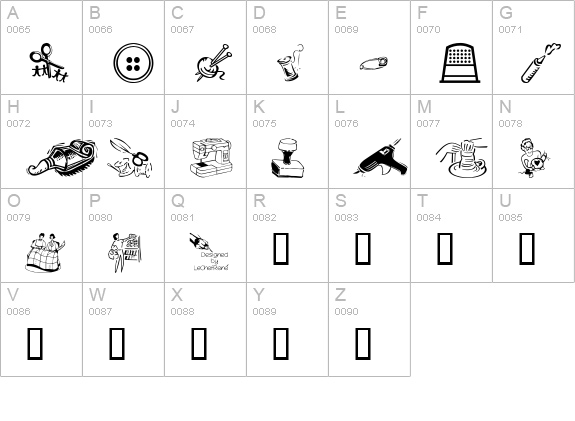 LCR Lesley's Crafts uppercase A-Z preview