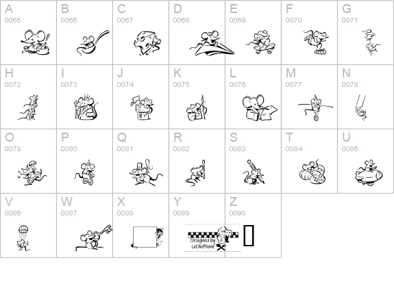 LCR Meeses uppercase A-Z preview