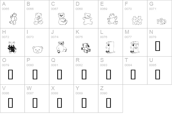LCR Prestigious Teddies uppercase A-Z preview