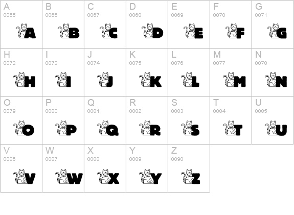LD Cats uppercase A-Z preview