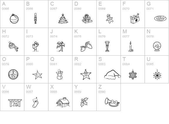 LD Symbol Holiday uppercase A-Z preview