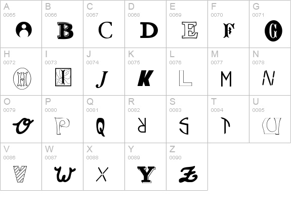 Le BlackMail uppercase A-Z preview