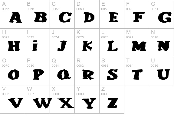 Le Corniaud uppercase A-Z preview