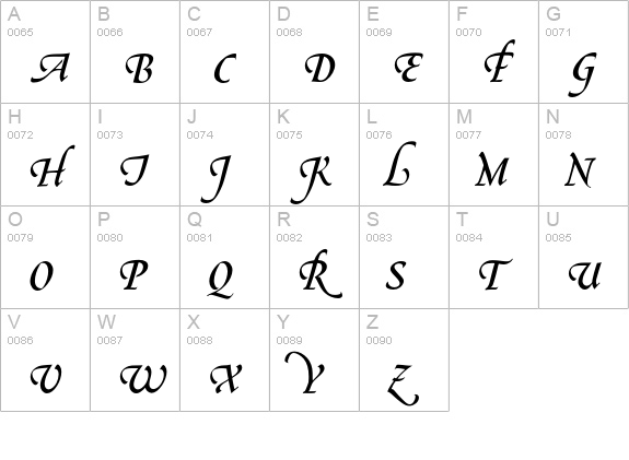 Le Griffe Std uppercase A-Z preview