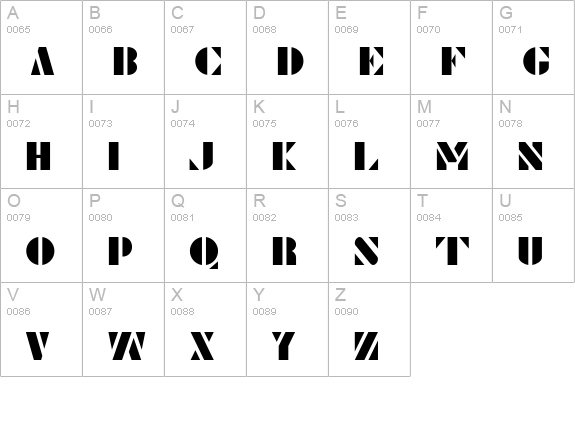 Le Pochoir uppercase A-Z preview
