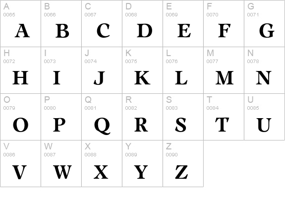 LeamingtonEF-Bold uppercase A-Z preview
