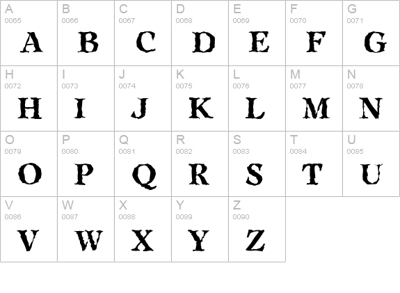 LeamingtonRandom-Bold uppercase A-Z preview