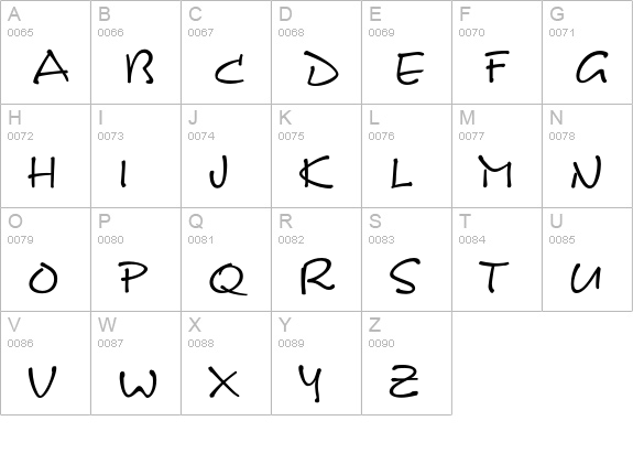 Leasterix-Regular uppercase A-Z preview