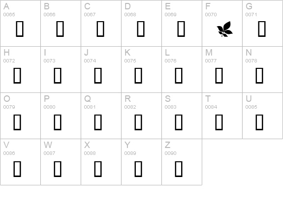 Leaves uppercase A-Z preview
