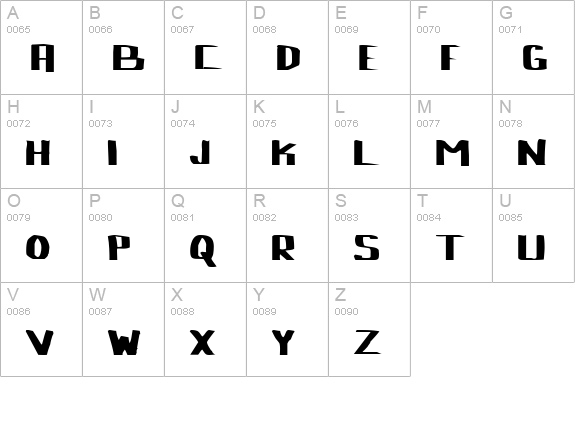Lebowski uppercase A-Z preview