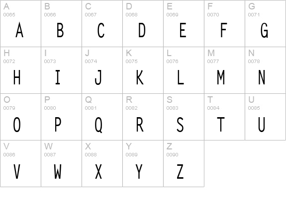 Lechter Condensed Bold uppercase A-Z preview