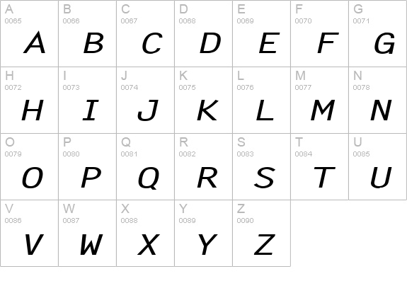 Lechter Extended Bold Italic uppercase A-Z preview