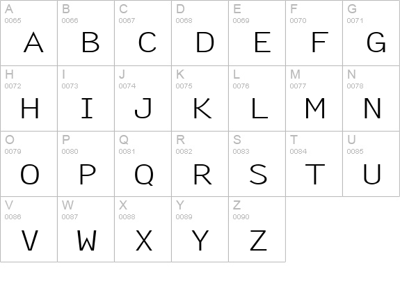 Lechter Extended Normal uppercase A-Z preview