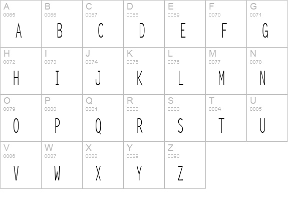 Lechter Thin Normal uppercase A-Z preview
