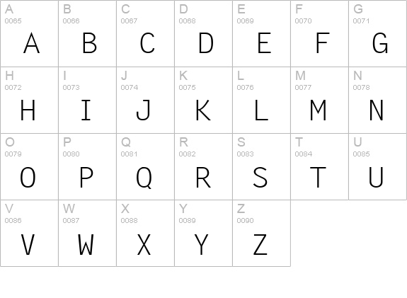 Lechter Wide Normal uppercase A-Z preview