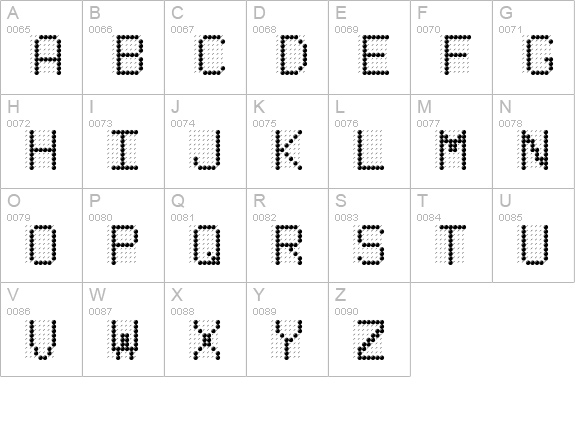 LED BOARD REVERSED uppercase A-Z preview