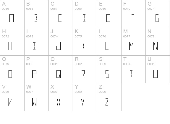 LED Real Regular uppercase A-Z preview