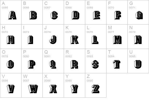 Lee Regular uppercase A-Z preview