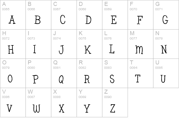 Leftovers uppercase A-Z preview