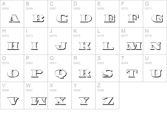 Legal Tender 3D uppercase A-Z preview