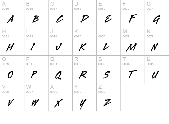 Legault Bold uppercase A-Z preview