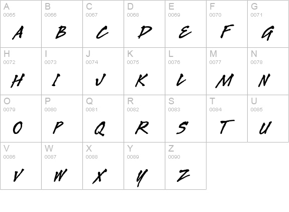 Legault Std Bold uppercase A-Z preview