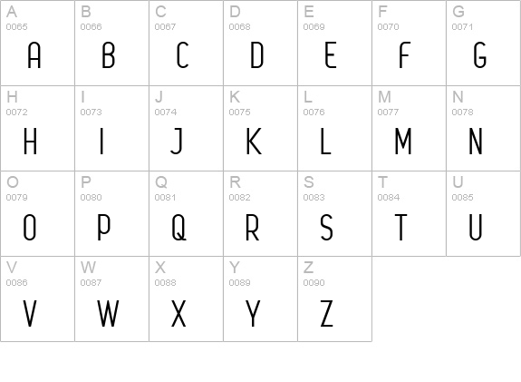 Leger uppercase A-Z preview