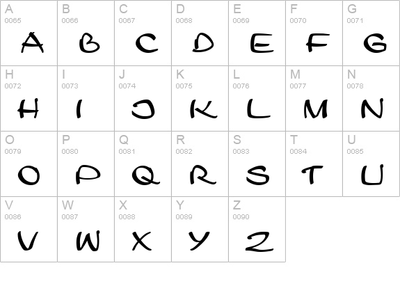 LegerD uppercase A-Z preview