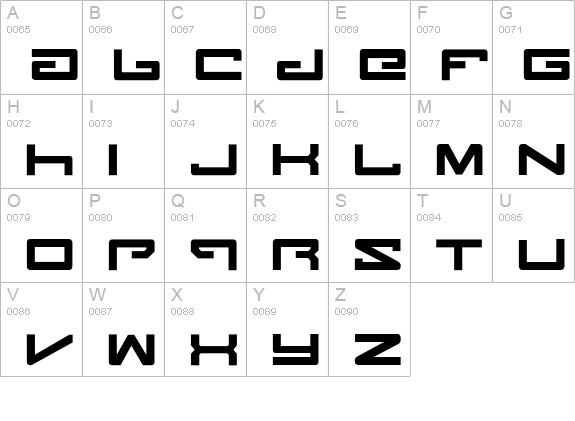 Legion Bold uppercase A-Z preview