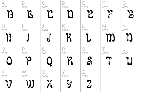 LeGolf uppercase A-Z preview