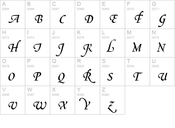 LeGriffe uppercase A-Z preview