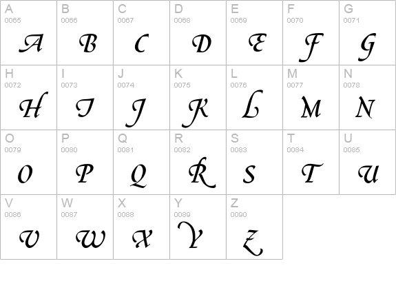 LeGriffeEF uppercase A-Z preview