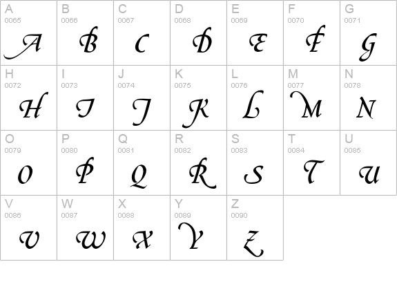 LeGriffeEF-AlternateOne uppercase A-Z preview