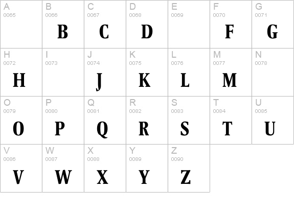LeightonBoldCond uppercase A-Z preview