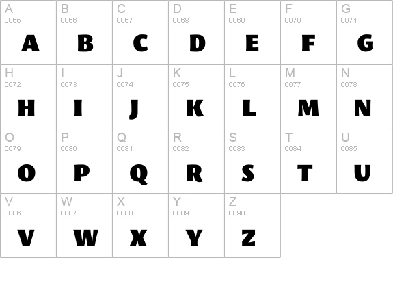 Leksa Sans Black uppercase A-Z preview