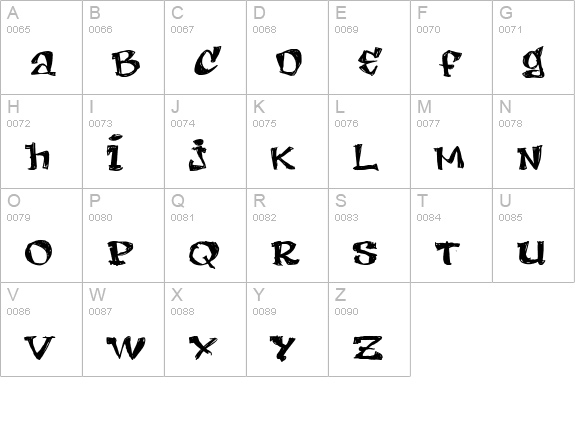 LEMON DAY SemiBold uppercase A-Z preview