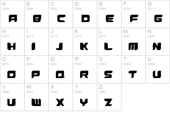 LEMON E uppercase A-Z preview