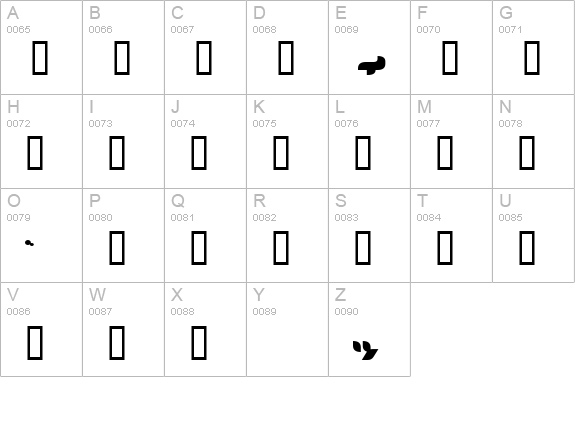 LEMON kANA J uppercase A-Z preview