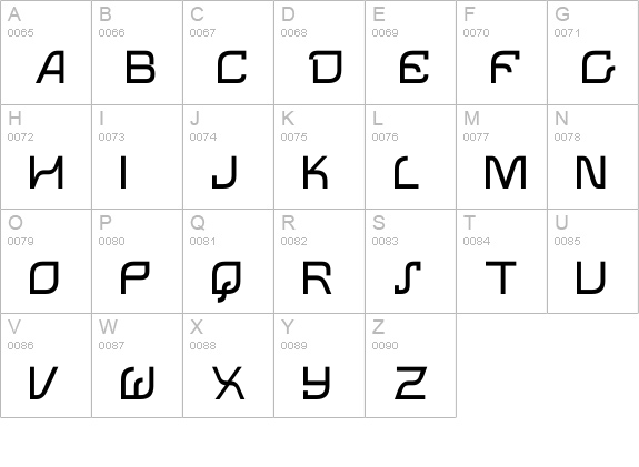 Lemon Regular uppercase A-Z preview