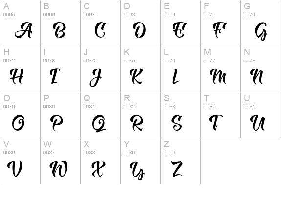 Lemonade uppercase A-Z preview