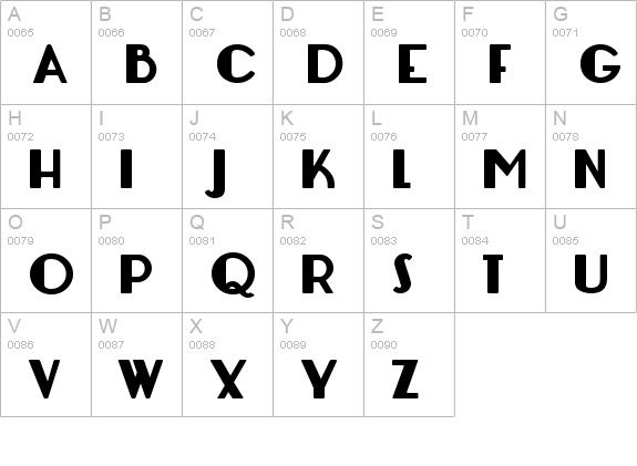 Lemondrop uppercase A-Z preview