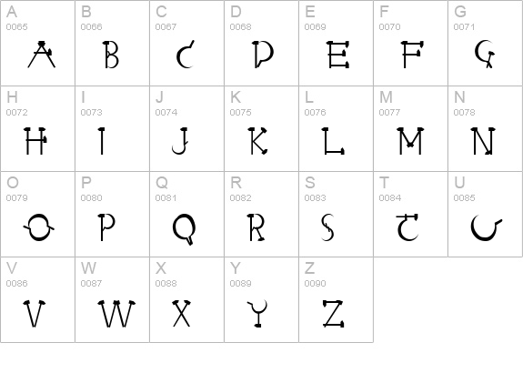 Leningrad uppercase A-Z preview