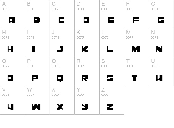 Leningrad Disco uppercase A-Z preview