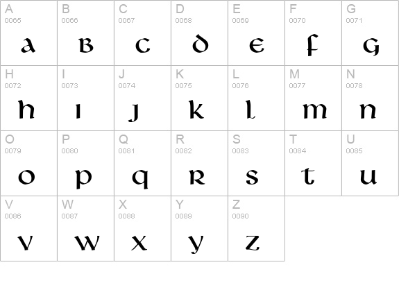 Leo Wide Normal uppercase A-Z preview