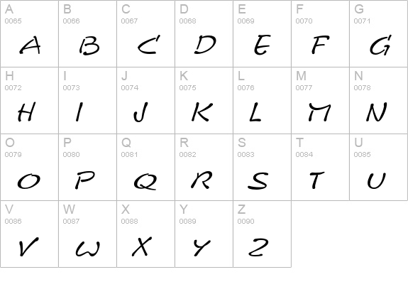 LeObelixEF-Regular uppercase A-Z preview