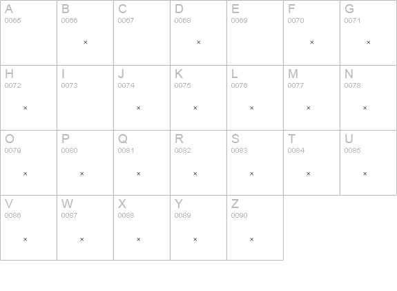 LesmoreLightItalicTab uppercase A-Z preview