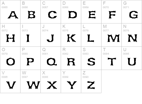 Lethargic BRK uppercase A-Z preview