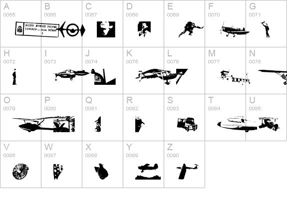 letiskovy flashtrace uppercase A-Z preview